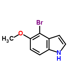 4-溴-5-甲氧基-1H-吲哚结构式
