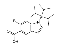 6-fluoro-1-(triisopropylsilyl)-1H-indole-5-carboxylic acid结构式