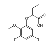 2-(3,5-diiodo-2-methoxyphenoxy)butanoic acid结构式