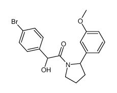 2-(4-bromo-phenyl)-2-hydroxy-1-[2-(3-methoxy-phenyl)-pyrrolidin-1-yl]-ethanone结构式