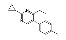 2-环丙基-4-乙基-5-(4-碘苯基)嘧啶结构式