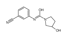 (3R)-N-(3-cyanophenyl)-3-hydroxypyrrolidine-1-carboxamide结构式