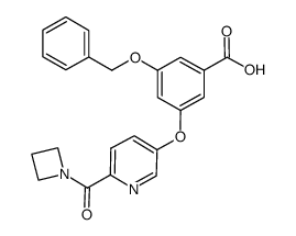 3-{[6-(azetidin-1-ylcarbonyl)pyridin-3-yl]oxy}-5-[(phenylmethyl)oxy]benzoic acid Structure