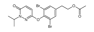 acetic acid 2-[3,5-dibromo-4-(1-isopropyl-6-oxo-1,6-dihydro-pyridazin-3-yloxy)-phenyl]-ethyl ester结构式