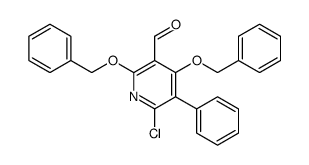 6-chloro-5-phenyl-2,4-bis(phenylmethoxy)pyridine-3-carbaldehyde Structure