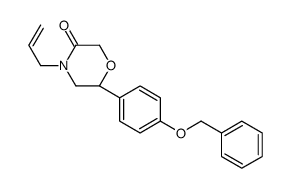 (6S)-6-(4-phenylmethoxyphenyl)-4-prop-2-enylmorpholin-3-one Structure