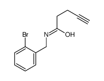 N-[(2-bromophenyl)methyl]pent-4-ynamide结构式