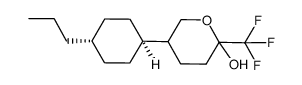 5-(4-Propyl-cyclohexyl)-2-trifluoromethyl-tetrahydro-pyran-2-ol Structure