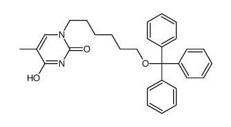 5-methyl-1-(6-trityloxyhexyl)pyrimidine-2,4-dione Structure