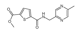 methyl 5-((5-methylpyrazin-2-ylmethyl)carbamoyl) thiophene-2-carboxylate结构式