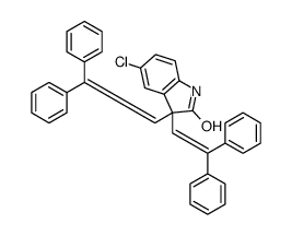 5-chloro-3,3-bis(2,2-diphenylethenyl)-1H-indol-2-one结构式