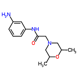 N-(3-Aminophenyl)-2-(2,6-dimethyl-4-morpholinyl)acetamide结构式