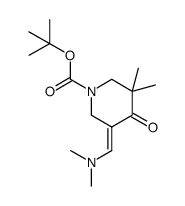 5-Dimethylaminomethylene-3,3-dimethyl-4-oxo-piperidine-1-carboxylic acid tert-butyl ester结构式