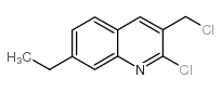 2-chloro-3-(chloromethyl)-7-ethylquinoline Structure