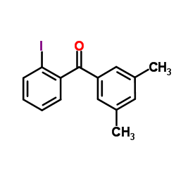 (3,5-Dimethylphenyl)(2-iodophenyl)methanone structure