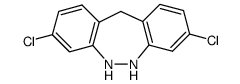 3,8-dichloro-6,11-dihydro-5H-dibenzo[c,f][1,2]diazepine结构式