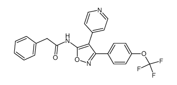 5-(Phenylacetylamino)-4-(4-pyridyl)-3-(4-trifluoromethoxyphenyl)isoxazole Structure