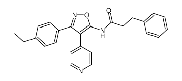 3-(4-Ethylphenyl)-5-(3-phenylpropionylamino)-4-(4-pyridyl)isoxazole结构式