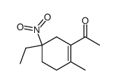 1-Methyl-2-acetyl-4-aethyl-4-nitro-cyclohexen-(1)结构式