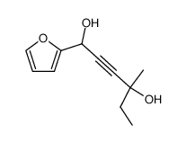 1-[2]furyl-4-methyl-hex-2-yne-1,4-diol Structure