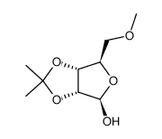 2:3-O-isopropylidene-5-O-methyl-β-D-ribofuranoside Structure