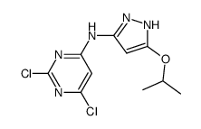 2,6-dichloro-N-(5-isopropoxy-1H-pyrazol-3-yl)pyrimidin-4-amine结构式