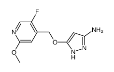 5-[(5-fluoro-2-methoxy-pyridin-4-yl)methoxy]-1H-pyrazol-3-amine结构式