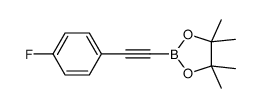 2-[2-(4-fluorophenyl)ethynyl]-4,4,5,5-tetramethyl-1,3,2-dioxaborolane Structure