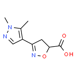 3-(1,5-dimethyl-1H-pyrazol-4-yl)-4,5-dihydroisoxazole-5-carboxylic acid picture