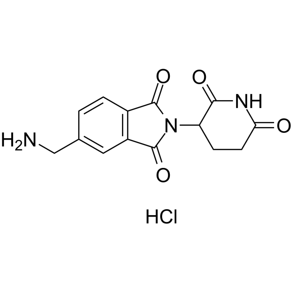 Thalidomide-5-CH2-NH2 hydrochloride结构式