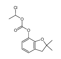 2,2-Dimethyl-2,3-dihydro-1-benzofuran-7-yl 1-chloroethyl carbonate结构式