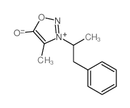 1,2,3-Oxadiazolium,5-hydroxy-4-methyl-3-(1-methyl-2-phenylethyl)-, inner salt结构式