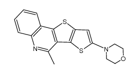 10-methyl-2-N-morpholinothieno[2',3':4,5]thieno[2,3-c]quinoline结构式