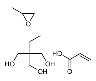 2-ethyl-2-(hydroxymethyl)propane-1,3-diol,2-methyloxirane,prop-2-enoic acid结构式