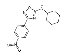 N-cyclohexyl-3-(4-nitrophenyl)-1,2,4-oxadiazol-5-amine结构式