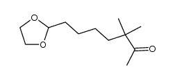 2-(5,5-dimethyl-6-oxoheptyl)-1,3-dioxolane结构式