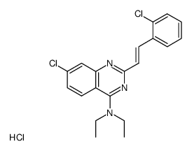 {7-Chloro-2-[(E)-2-(2-chloro-phenyl)-vinyl]-quinazolin-4-yl}-diethyl-amine; hydrochloride Structure