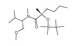 (S)-2-((tert-butyldimethylsilyl)oxy)-N-((S)-1-methoxy-3-methylbutan-2-yl)-N,2-dimethylhexanamide结构式