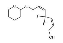 4,4-difluoro-1,7-dihydroxyhepta-2,5-dienyl tetrahydropyranyl ether Structure