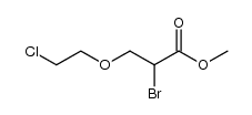 2-bromo-3-(2-chloro-ethoxy)-propionic acid methyl ester Structure