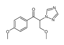 3-methoxy-1-(4-methoxyphenyl)-2-(1,2,4-triazol-1-yl)propan-1-one结构式