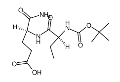 N-(tert-butoxycarbonyl)-L-α-aminobutanoyl-D-isoglutamine结构式