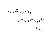 3-碘-4-丙氧基苯甲酸甲酯结构式