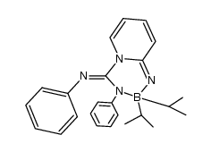 {1-(N,N'-diphenylamidino)pyridon-2-iminato}diisopropylboron Structure