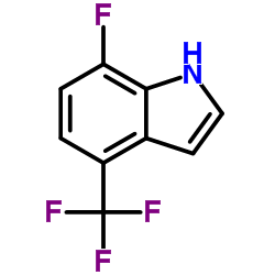 7-Fluoro-4-(trifluoromethyl)-1H-indole结构式