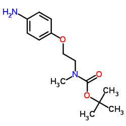 2-Methyl-2-propanyl [2-(4-aminophenoxy)ethyl]methylcarbamate Structure