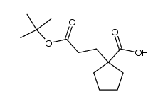 1-[2-(tert-butoxycarbonyl)ethyl]-1-cyclopentanecarboxylic acid Structure