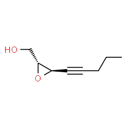 Oxiranemethanol, 3-(1-pentynyl)-, (2R-trans)- (9CI) Structure