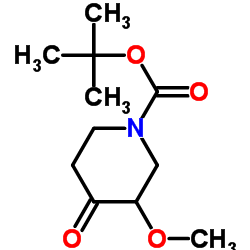 3-Methoxy-4-oxo-1-piperidinecarboxylic acid 1,1-dimethylethyl ester picture