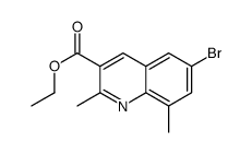 6-Bromo-2,8-dimethylquinoline-3-carboxylic acid ethyl ester Structure